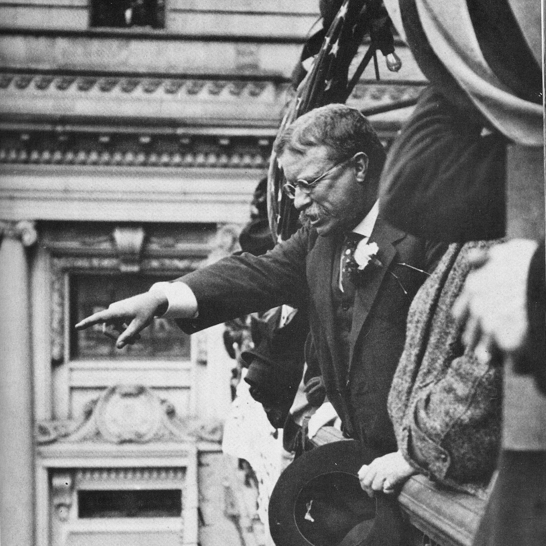 Theodore Roosevelt at the Hotel Allen in 1914.