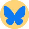 Bluesky social media icon.